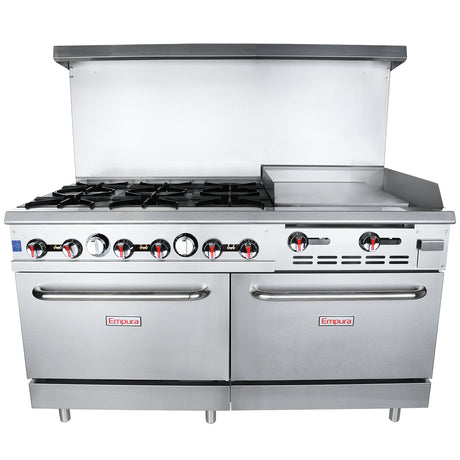 Empura Equipment EGR60-GS24_NAT Double Base Gas Range Natural Gas 60"W X 32-5/8"D X 60-1/8"H