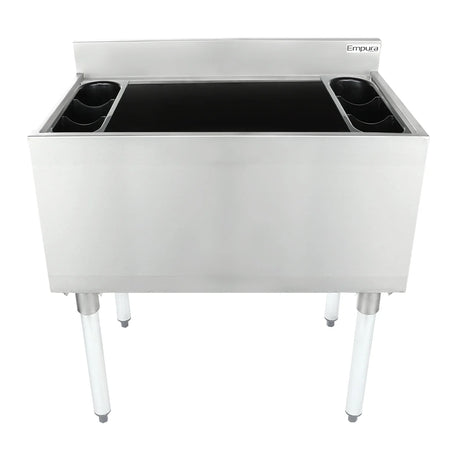 Empura Stainless EIB1830 Underbar Ice Bin 30"W X 18.5"D X 32.98"H 3" Backsplash
