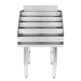 Empura Stainless ELS1823 Underbar Liquor Display Stand 18"W X 23"D X 33"H 18 Gauge 304 Ss Bottom/back/sides/hat Channel And Steps