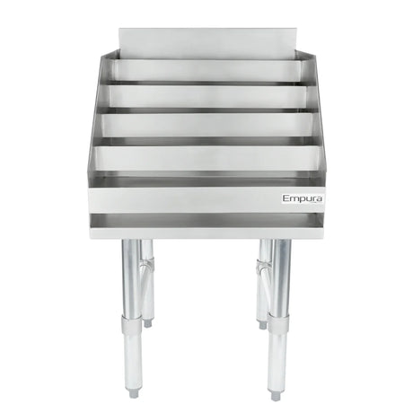 Empura Stainless ELS1823 Underbar Liquor Display Stand 18"W X 23"D X 33"H 18 Gauge 304 Ss Bottom/back/sides/hat Channel And Steps