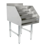 Empura Stainless ELS1823 Underbar Liquor Display Stand 18"W X 23"D X 33"H 18 Gauge 304 Ss Bottom/back/sides/hat Channel And Steps