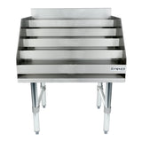 Empura Stainless ELS2423 Underbar Liquor Display Stand 24"W X 23"D X 33"H 18 Gauge 304 Ss Bottom/back/sides/hat Channel And Steps