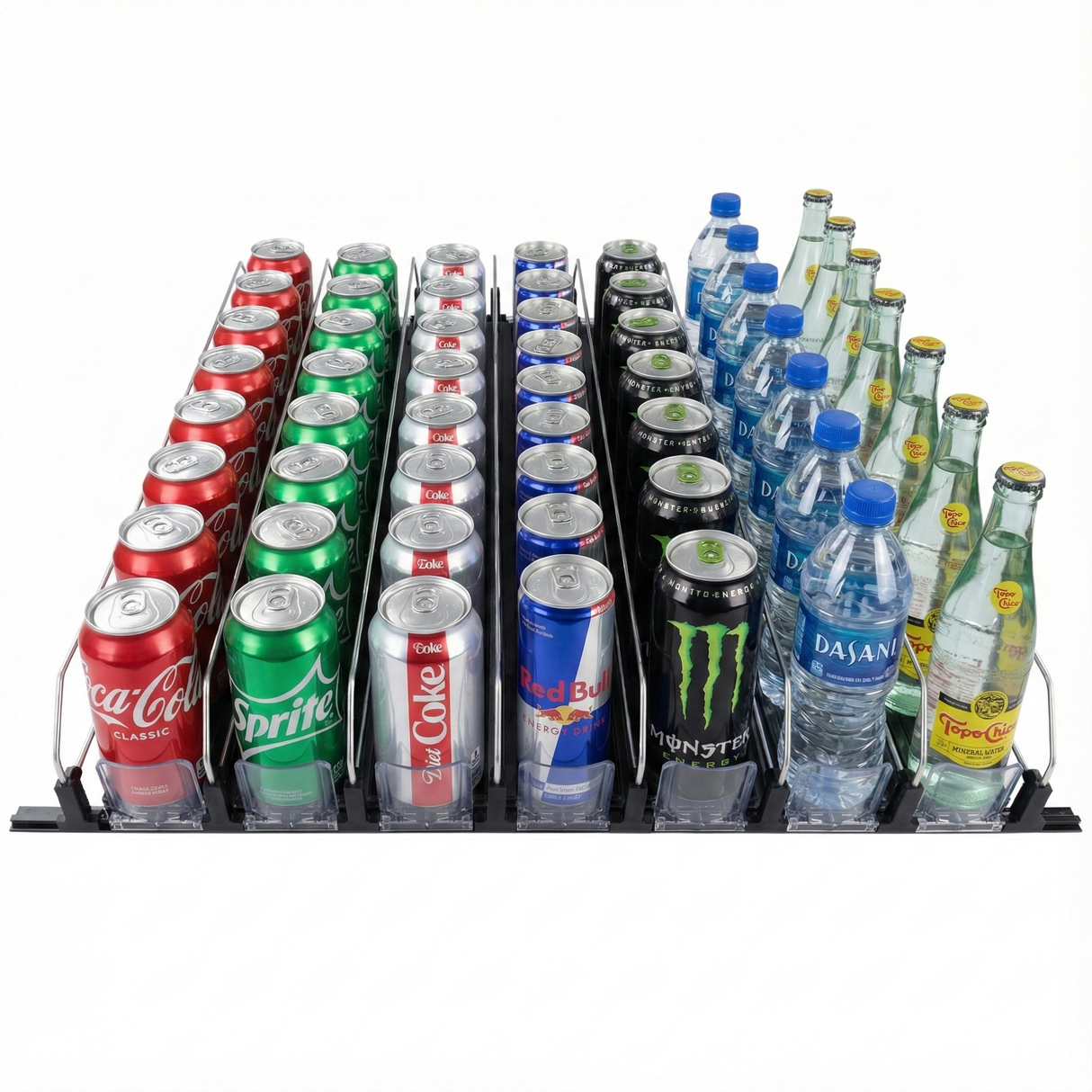 Optional Black 7 Lane Pusher Bundle Per Shelf Add-on Accessory Compatible with EGM-75B