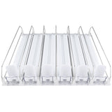 Optional White 6 Lane Pusher Pre-Assembled Bundle Per Shelf Add-on Accessory Compatible with EGM-36W