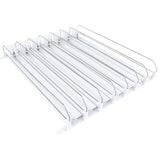 Optional White 7 Lane Pusher Pre-Assembled Bundle Per Shelf Add-on Accessory Compatible with ESM-42W
