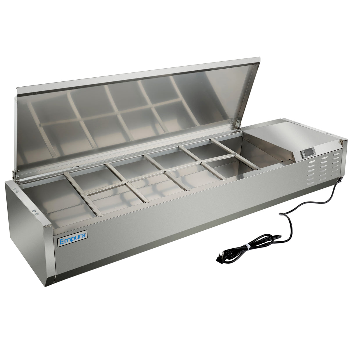 Empura Refrigeration E-KBRPS-55-S Refrigerated Countertop Prep Unit 55"W X 15-3/8"D X 11-15/16"H