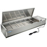 Empura Refrigeration E-KBRPS-55-S Refrigerated Countertop Prep Unit 55"W X 15-3/8"D X 11-15/16"H