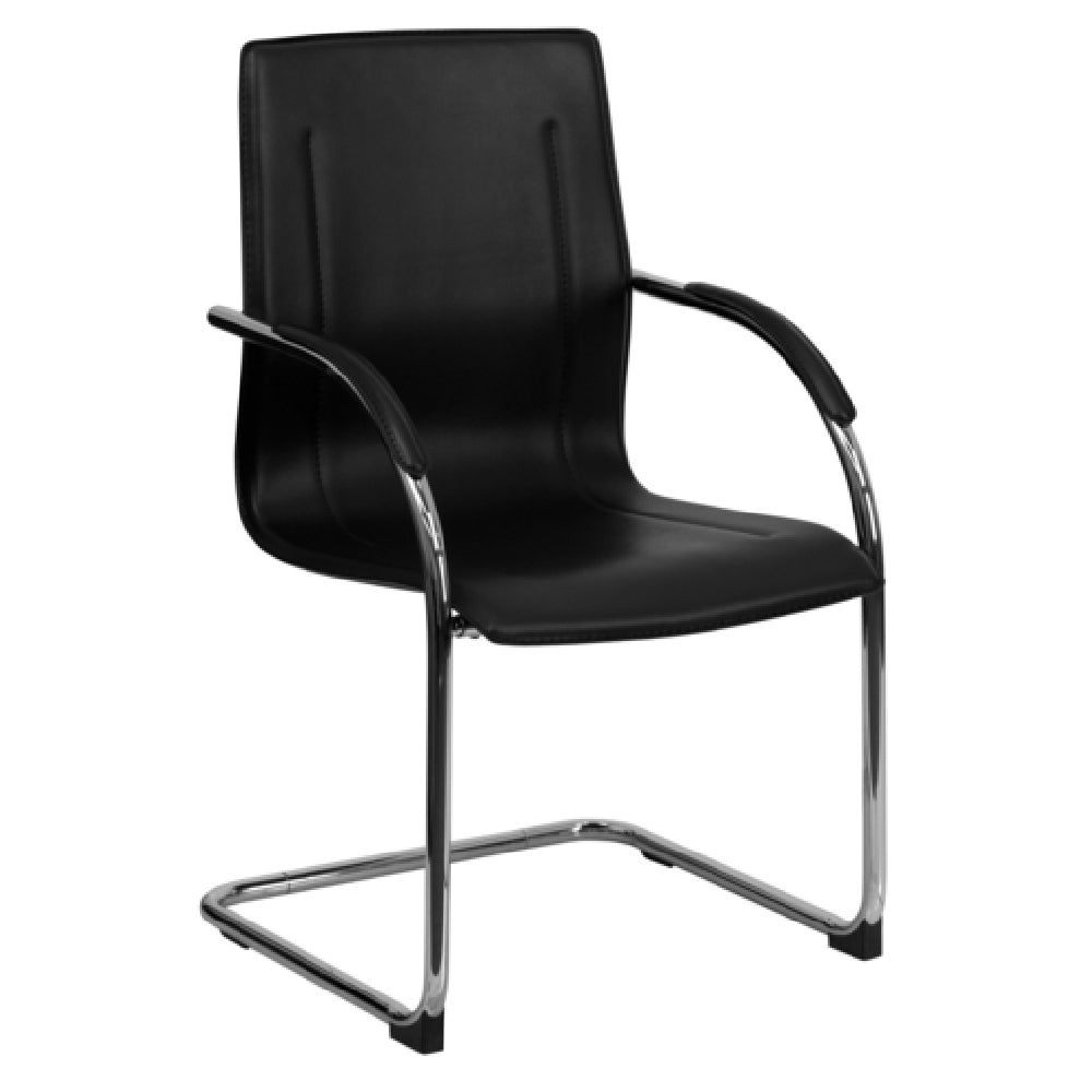 Flash Furniture BT-509-BK-GG Side Reception Chair 250 Lb. Weight Capacity Contoured Design