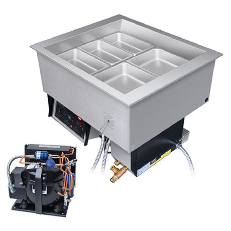 Hatco HCWBIR-6DA Drop-In Hot/Cold Well Accommodates (6) Full-size Pans Condensing Unit