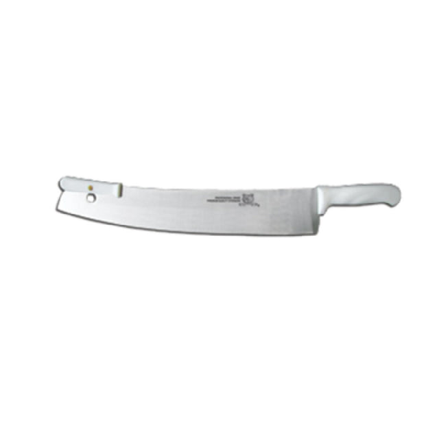 Omcan 11520 (11520) Pizza Rocker Knife 16" White Double Handle