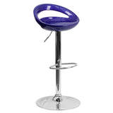 Flash Furniture CH-TC3-1062-BL-GG Swivel Bar Stool Adjustable Height Contemporary Style