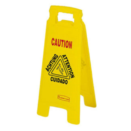 Rubbermaid FG611278YEL - Floor Sign, "Closed", 2-sided