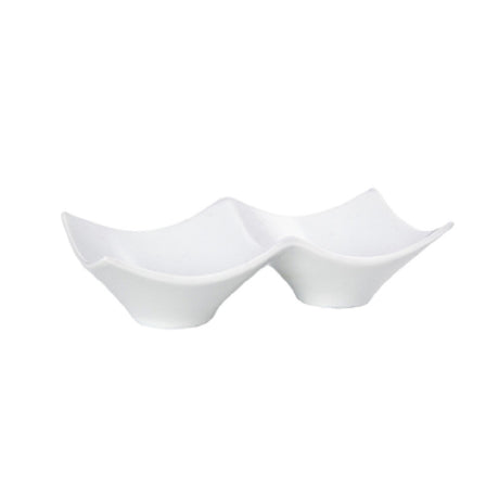 FOH DBO073WHP22 Origami® Divided Dish 2-compartment 2 Oz. Per Bowl