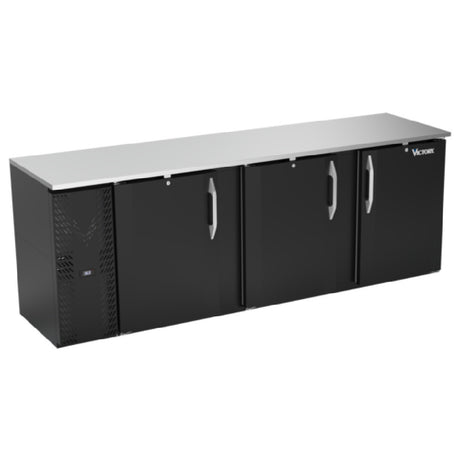 Victory VBBN94HC-F-B - Back Bar Refrigerator, Food Rated, Three-section