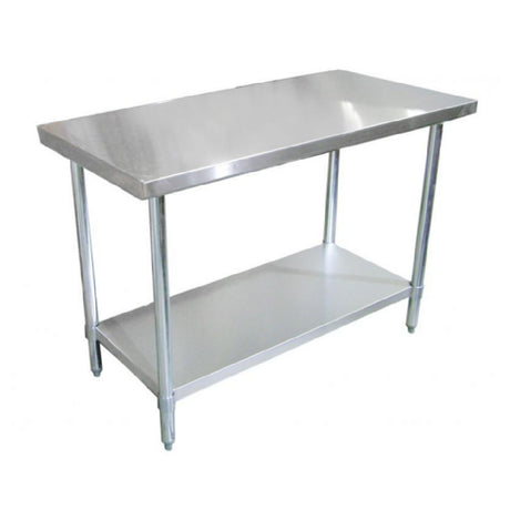 Omcan 47723 (47723) Work Table 72"W X 18"D X 34"H 18/430 Stainless Steel Flat Top