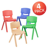 Flash Furniture 4-YU-YCX4-004-MULTI-GG Whitney Stacking Chair 286 Lb. Weight Capacity