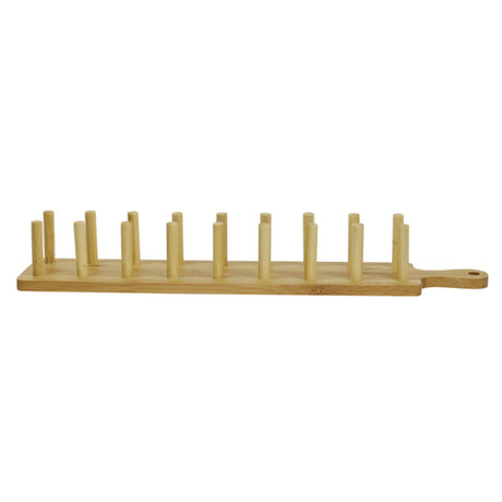 PacknWood 210BBTAC8 - Taco Holder, 16.34"L (with Handle) X 2.76"W X 2.1"H, Pegs Hold 8 Tacos