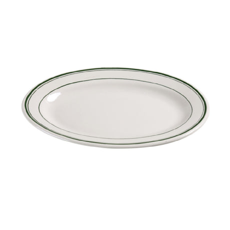 Yanco GB-13 Green Band Platter 11-1/2"L X 8-1/8"W Oval
