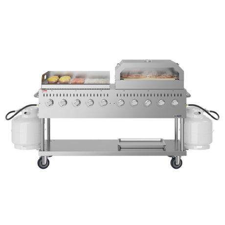 Koolmore CGKIT7-G36P36 Commercial Outdoor Grill 72-2/5"W X 23-1/5"D X 46-1/5"H