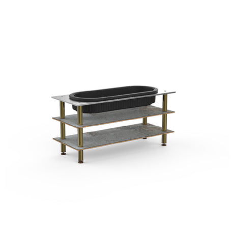 Steelite MGCMLE03GBXF Mogogo Buffet Solutions Modular Salad Bar Unit 3-tier 71" X 29-1/2" X 35"H