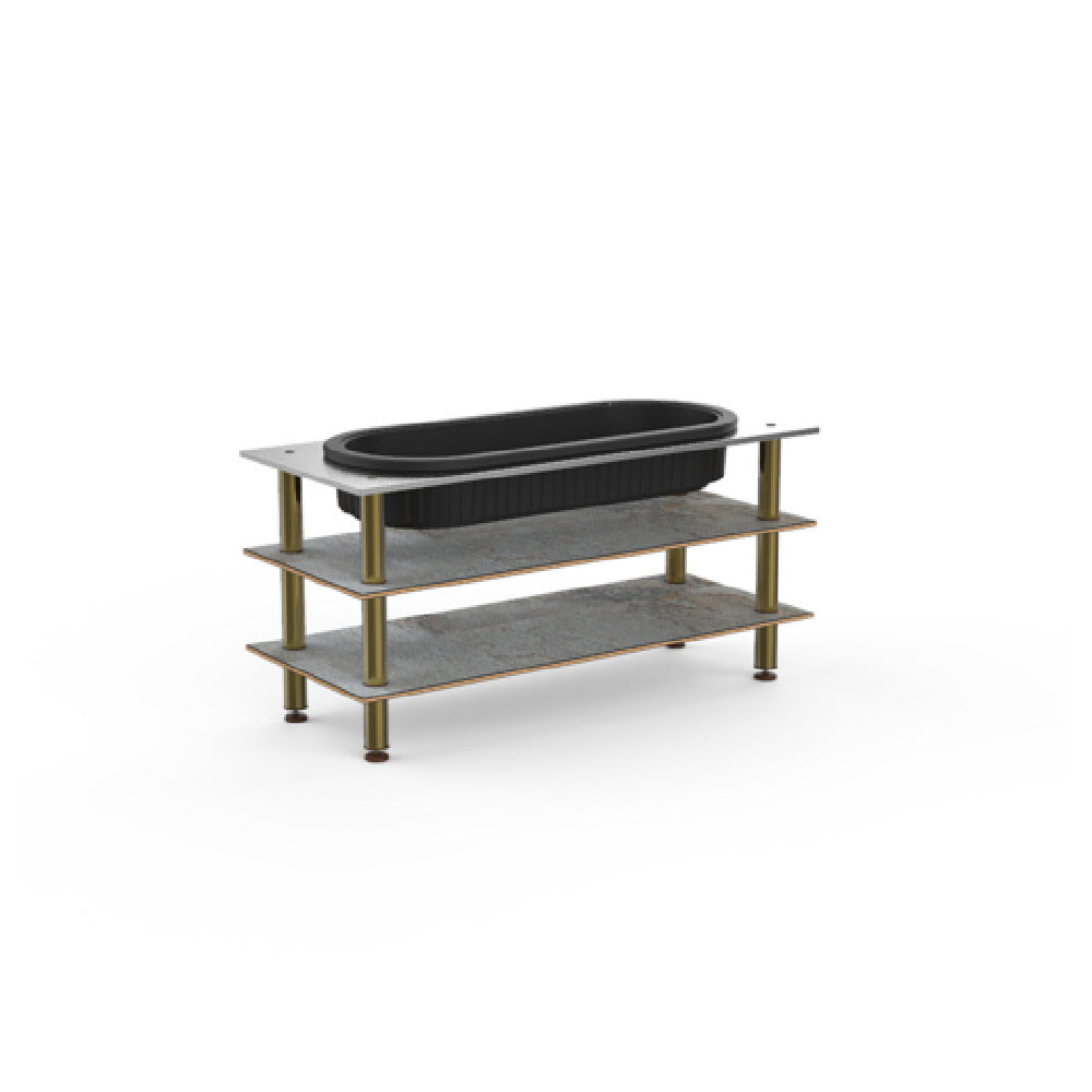 Steelite MGCMLE03GBXF Mogogo Buffet Solutions Modular Salad Bar Unit 3-tier 71" X 29-1/2" X 35"H