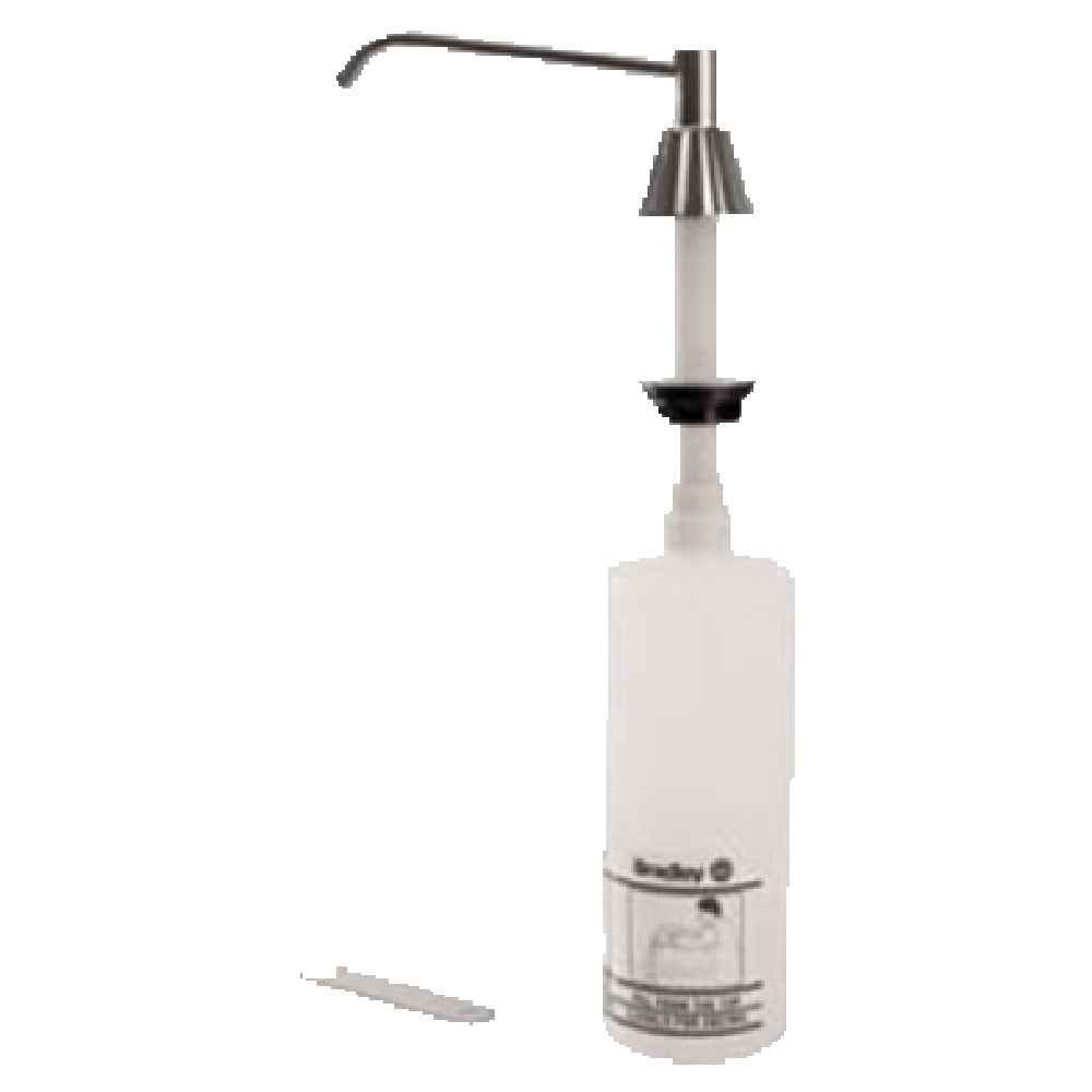 Franklin Machine Products 141-2005 Bradley Soap Dispenser 32 Oz. Plastic Container Mounts In Deck Up To 4" Thick