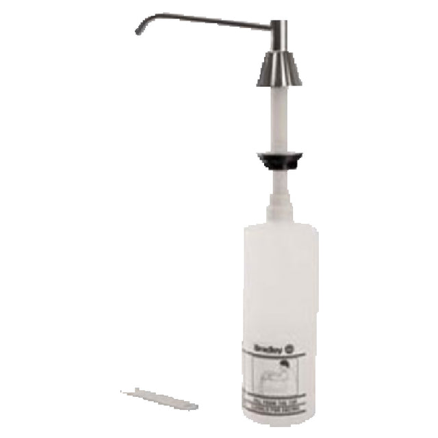 Franklin Machine Products 141-2005 Bradley Soap Dispenser 32 Oz. Plastic Container Mounts In Deck Up To 4" Thick