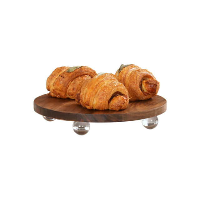 Cal Mil 23857-12-78 Milo Riser Board 12"W X 12"D X 2.5"H Walnut With Clear Acrylic Feet