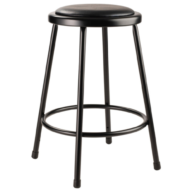 National Public Seating 6424-10 NPS® Vinyl Padded Steel Stool 24"H 14" Round Seat With 11-1/2" Dia. Vinyl Padding