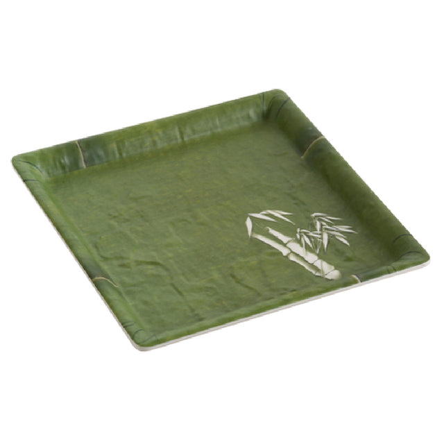 Yanco BA-112 Bamboo Style Plate 12"L X 12"W Square