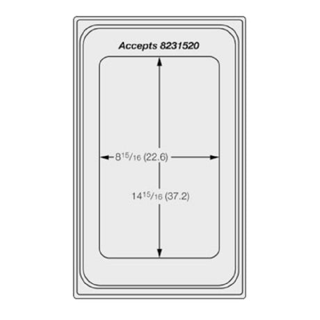 Vollrath 8240510 Miramar™ Template For (1) Rectangle (3/4) Size) Decorative Pan