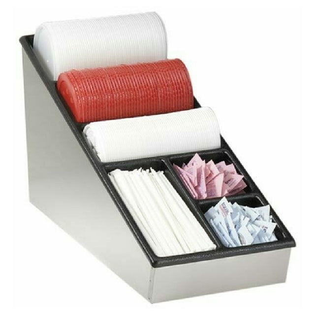 Dispense Rite NLS-1 Lid Straw & Condiment Organizer Narrow