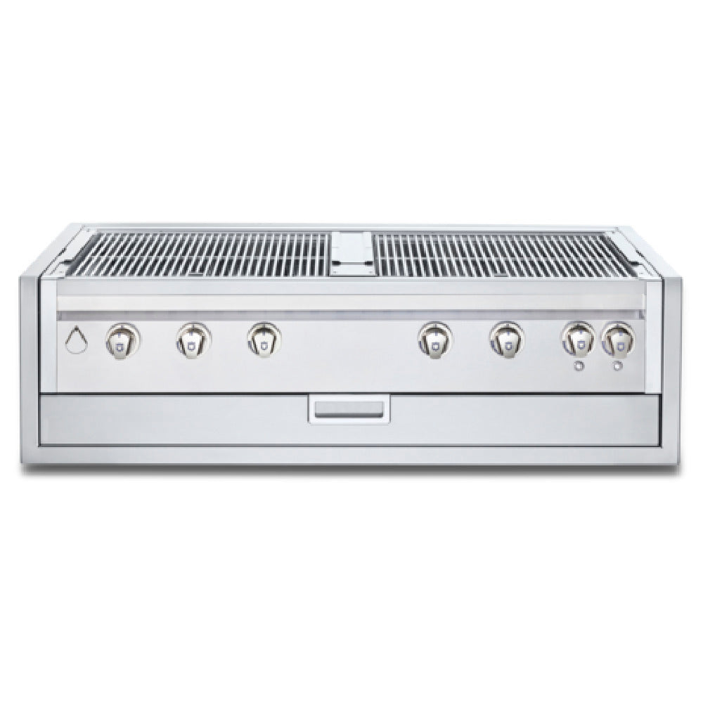 Crown Verity IBI482RD-GO-FLT Infinite Series 48" Built-In Outdoor Charbroiler Grill (6) 14750 BTUH Stainless Steel Burners