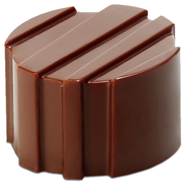 JB Prince K597 Chocolate Mold (21) Ridged Cylinder 1" Dia. X 1"H (25mm Dia. X 26mm)