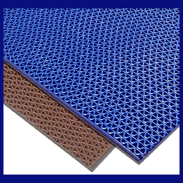 Cactus Mat 1042F-4_BLUE Aqua Safe Runner 4'W 1/4" Thick Vinyl Coil