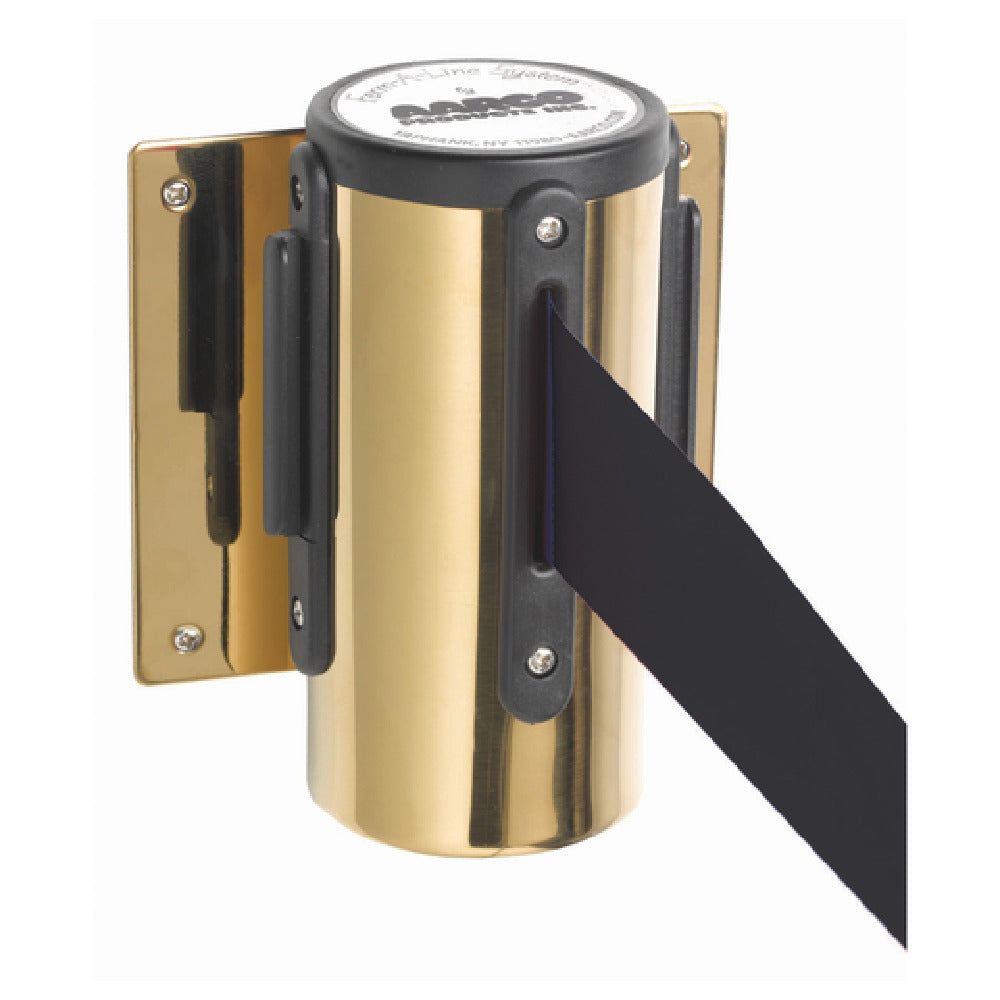 Aarco WM-10BBK WM-10BBK Form-A-Line™ System Wall Mounted Retractable Belt With A Brass Casing