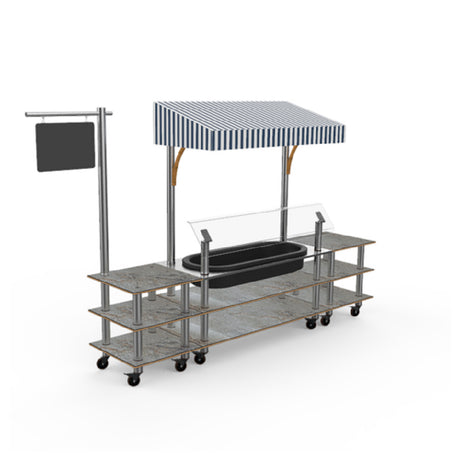 Steelite MGCMLA01GSWW Classic Canopy Cooling Station 130"W X 29 1/2"D X 96"H Mixed Materials