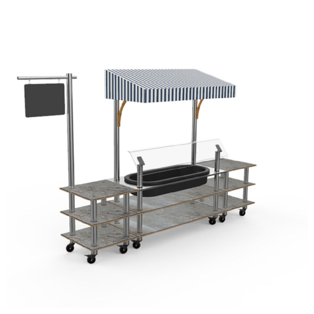 Steelite MGCMLA01GSWW Classic Canopy Cooling Station 130"W X 29 1/2"D X 96"H Mixed Materials