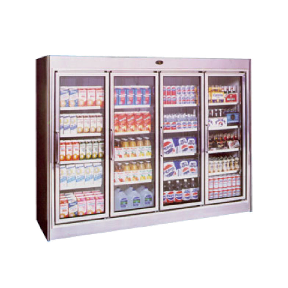 MarcRefrig MMM-4-24 - Refrigerated Merchandiser, 102" L, (4) 24" Hinged Multi-pane Glass Door With Heated Frames (field Reversible)