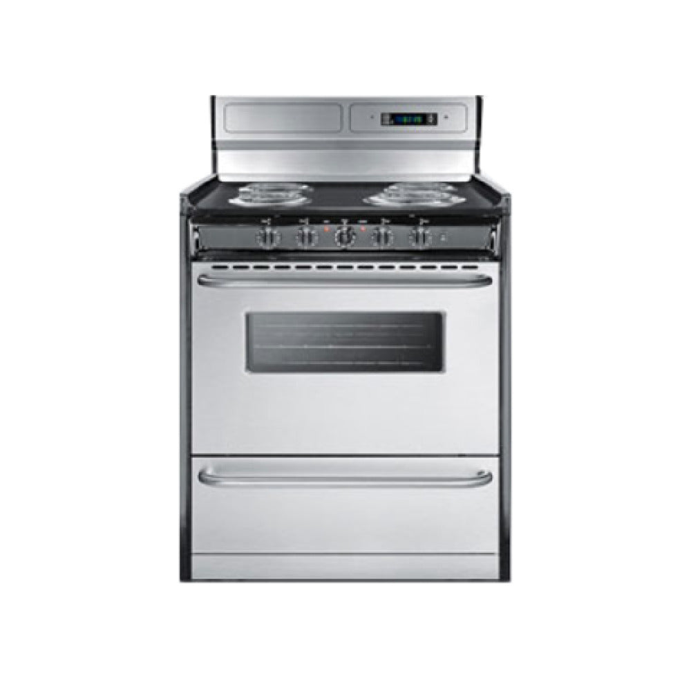 Summit TEM230BKWY Electric Range 30"W Digital Clock