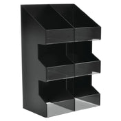 Hubert 28199 - Cup & Lid Organizer, 6-compartment, 10-1/2" X 6-1/2" X 15-3/4"H Overall