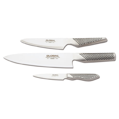 JB Prince Y588 Global Knife Set Includes (1) 5" Utility Knife (1) 8" Chef's Knife