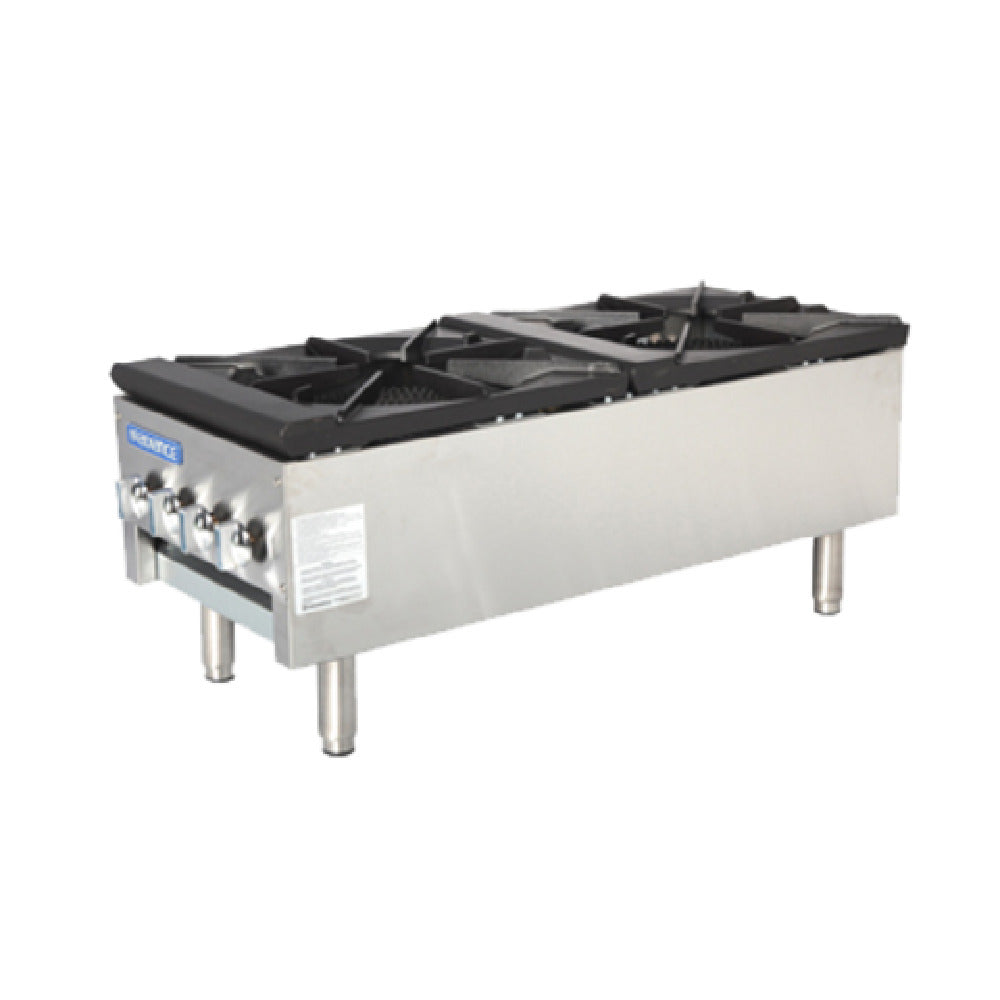 Turbo Air TASP-18S-D Radiance Stock Pot Range 18"W X 41.5"D X 18"H (2) 3-ring Burners