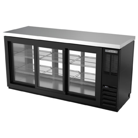 Beverage Air BB72HC-1-GS-F-PT-B-27 Refrigerated Open Food Rated Back Bar Pass-Thru Storage Cabinet