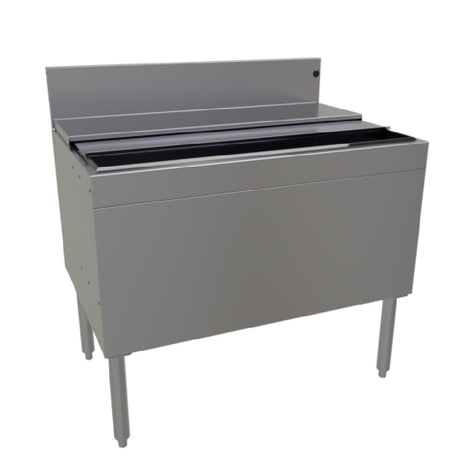 Glastender IBB-36-CP10-ED Extra Deep Underbar Ice Bin With 10-circuit Cold Plate