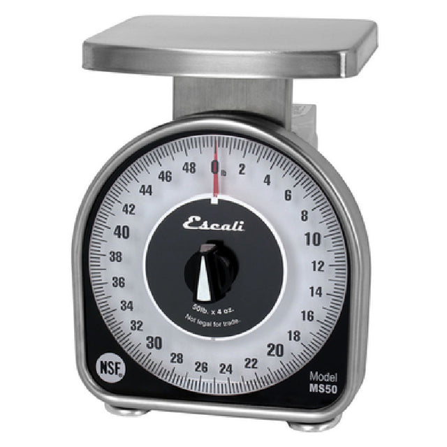 San Jamar SCMDL50 Escali Mechanical Dial Scale 6-1/2"W X 6-3/4"D X 8-1/2"H 50 Lb. X 4 Oz.