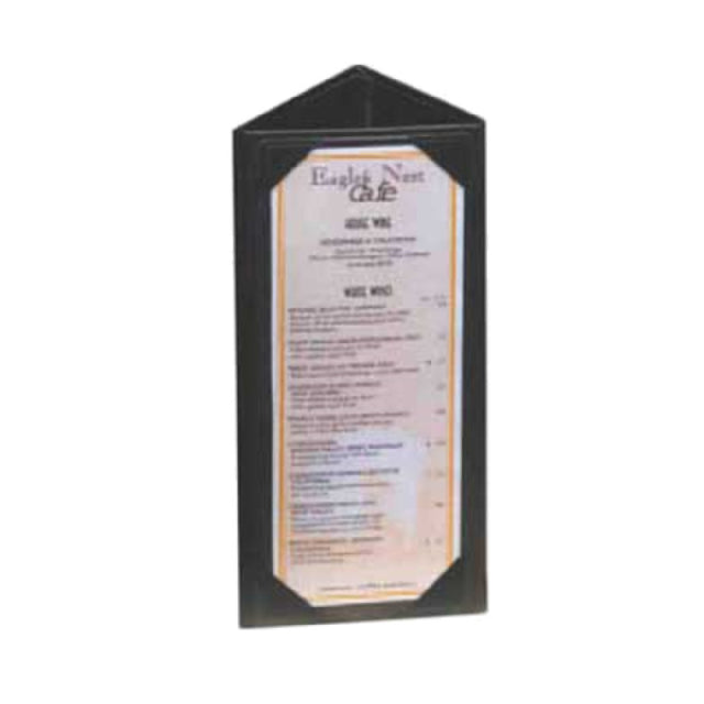 Menu Solutions TT37_BLUE Table Tent Holds 5" X 7" Inserts Triple Panel