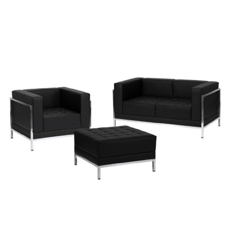 Flash Furniture ZB-IMAG-SET11-GG HERCULES Imagination Series Black LeatherSoft Loveseat