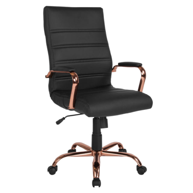 Flash Furniture GO-2286H-BK-RSGLD-GG Whiteney Executive Swivel Office Chair 39-1/4" To 43" Adjustable Height