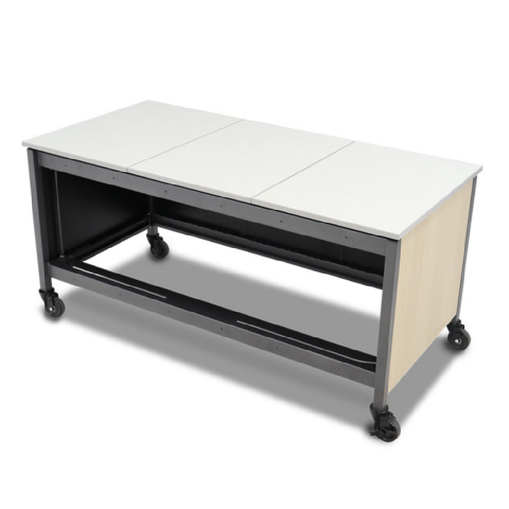 Forbes Industries 5071A - Trio Action Station Single Table, HPL Panels, (3) Blank Appliance Tiles